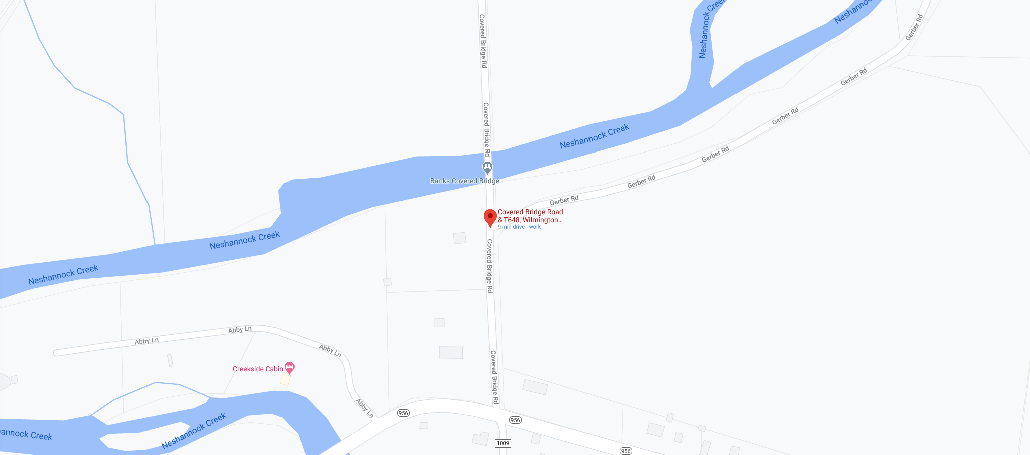 Google Map of Covered Bridge Road, Lawrence County